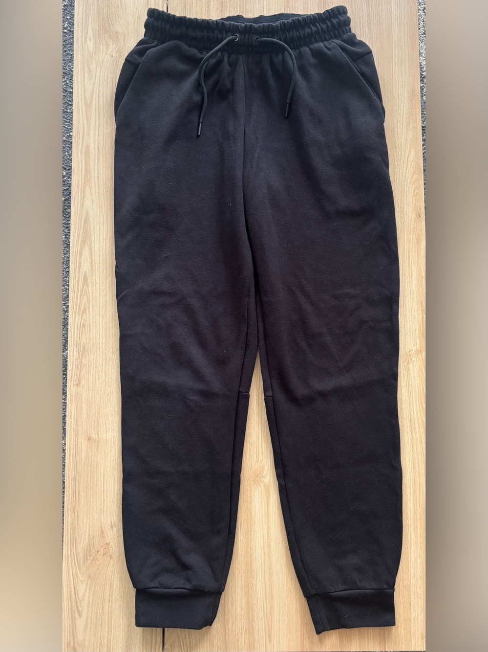 Members Mark Black Knit Fleece Joggers Sweatpants Small